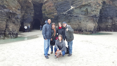 Playa Las Catedrales on a rainy day in March