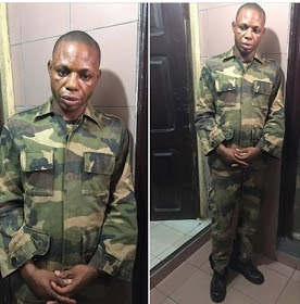 Fake military personnel who steals motorcycle nabbed in Lagos (PHOTOS)
