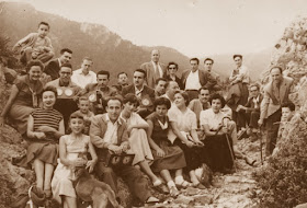 Los ajedrecistas General Soler, García Orús, Canut, Puig, Ribera, Ridameya, Matías de Llorens, Albareda, Vila-Sala, Barnola, Sánchez y Bas en 1956