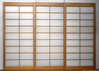 Beech shoji screens for closet