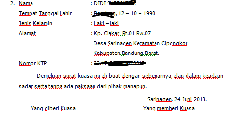 Contoh dan Cara Membuat Surat Kuasa Atas Tanah  Informasi 