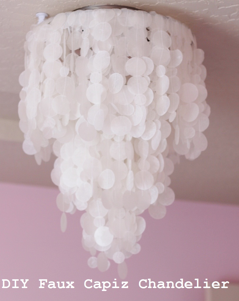 Making House a Home: DIY Faux Capiz Shell Chandelier