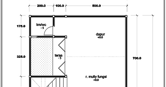 Denah rumah minimalis tiga lantai luas 171m2 ~ 1000 