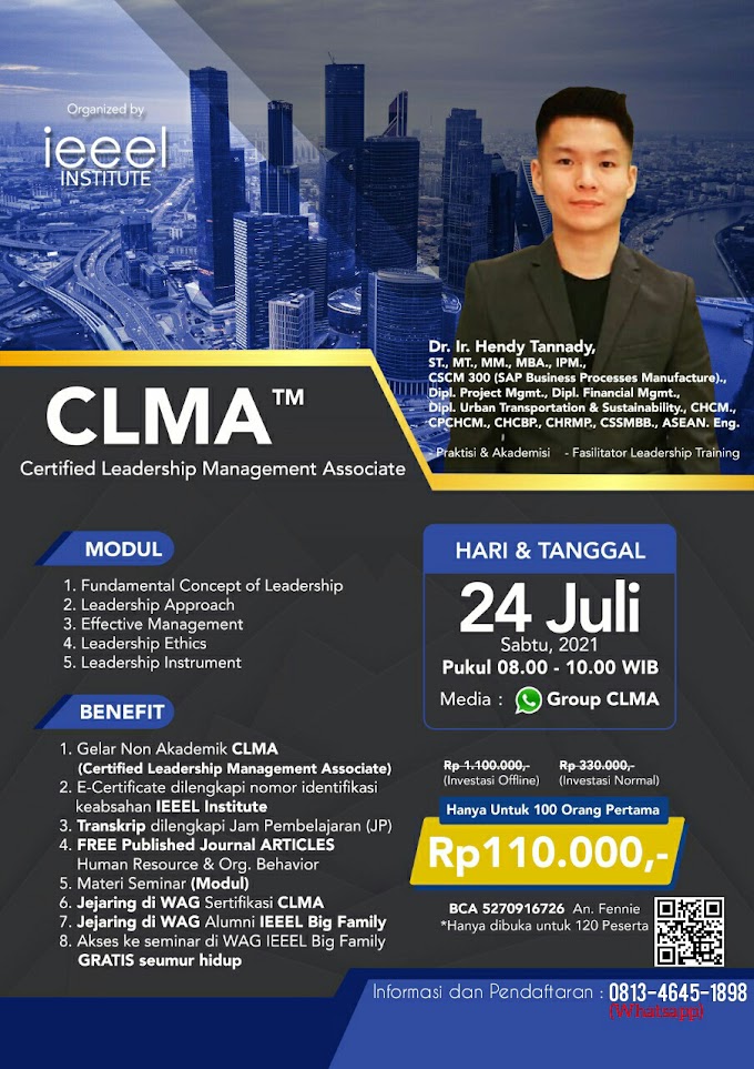 Gelar Non Akademik Certified Leadership Management Associate