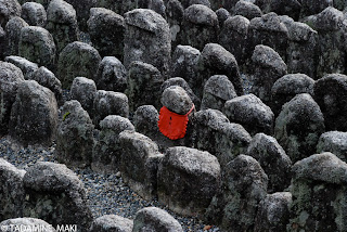 Many stone status at Adashino-Nenbutsuji Temple in Kyoto