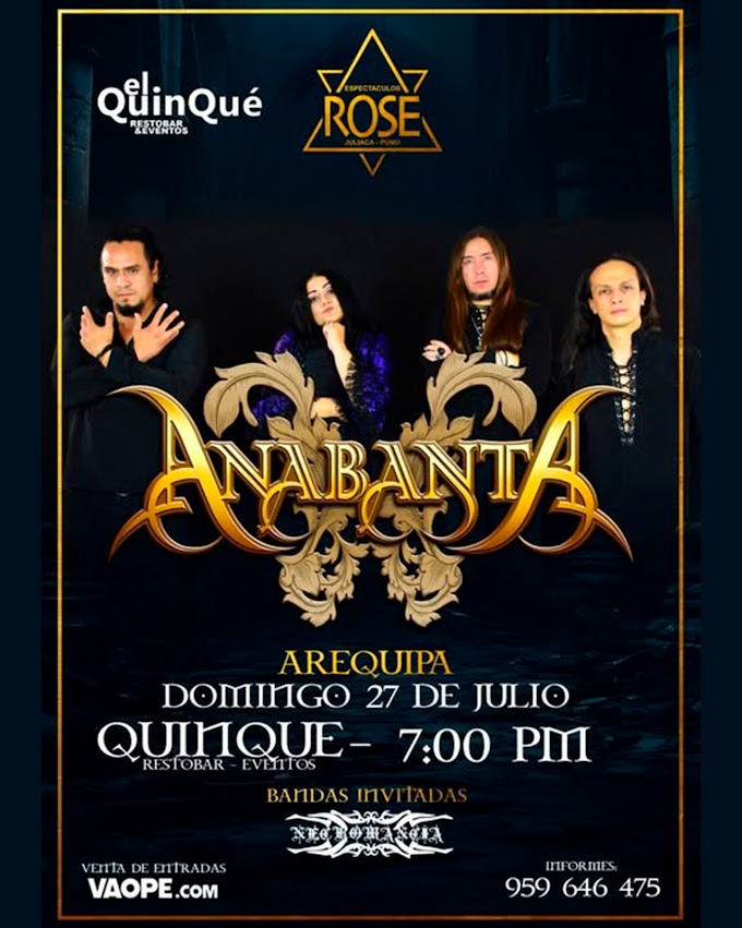 Anabanta en Arequipa - 02 de Agosto: PRECIO DE ENTRADAS