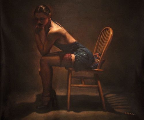 Hamish Blakely pinturas estilo clássico corpos realistas mulheres de costas ombros sensual