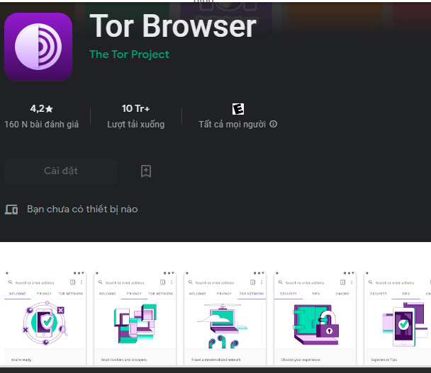 Tor Browser - trình duyệt ẩn danh