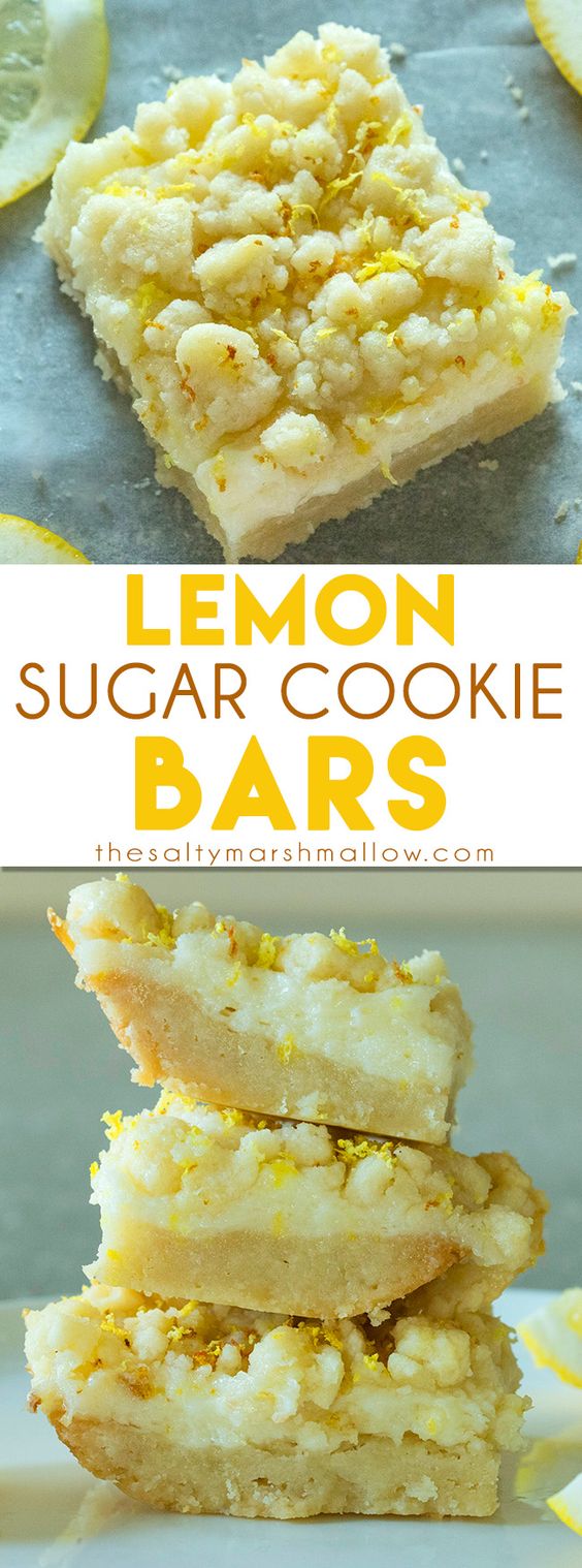   Lemon Sugar Cookie Bars