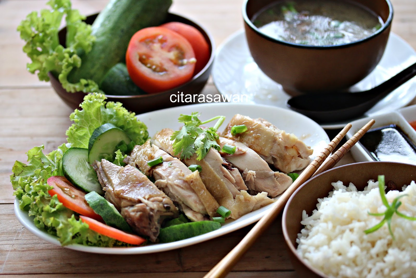 Nasi Ayam Hainan / Hainan Chicken Rice ~ Resepi Terbaik