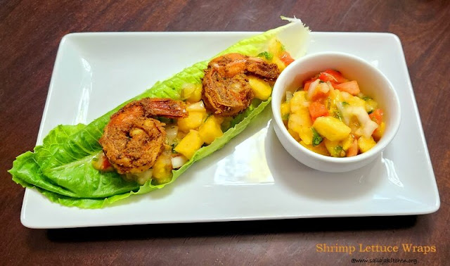 images of Tandoori Shrimp Lettuce Wrap Recipe / Shrimp and Mango Salsa Lettuce Wrap Recipe / Shrimp Lettuce Wraps Recipe / Appetizer Recipes