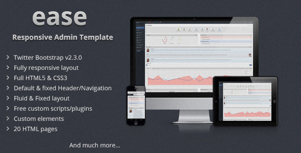 ease - Responsive Admin Template - Admin Templates Site Templates
