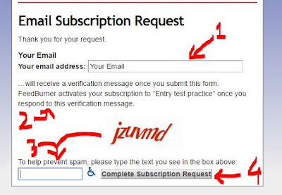 email subscription through feedburner