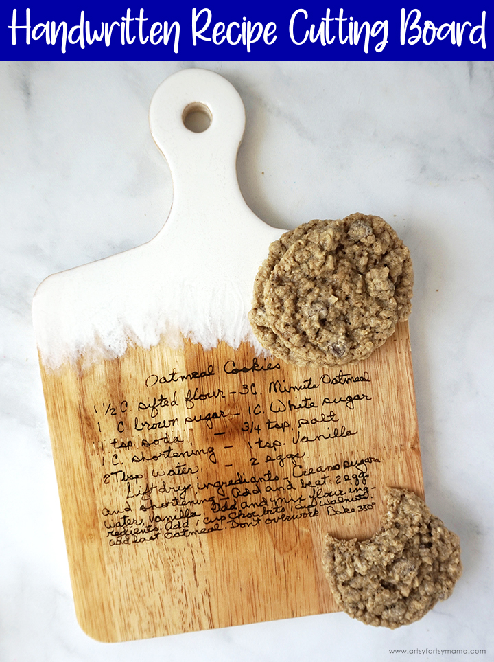 Handwritten Recipe Cutting Board