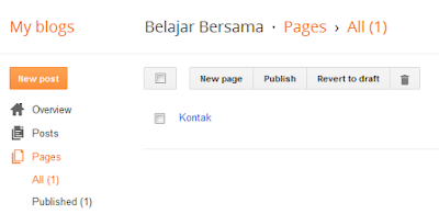 Cara Membuat Halaman di Blogspot