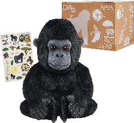 Image: National Geographic Kids Large Stuffed Animal, 15-Inch Super Soft and Hyper-Realistic Gorilla Plush, Packaging from Recycled Materials, Kids Toys for Ages 3 Up, Amazon Exclusive