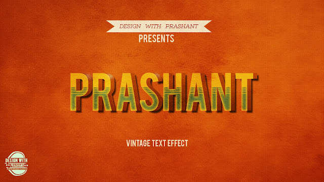 PHOTOSHOP RETRO/VINTAGE TEXT EFFECT | DESIGN WITH PRASHANT