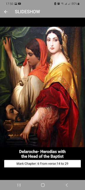 Delaroche- Herodias with the head of the Baptist, Mark 6:14-29