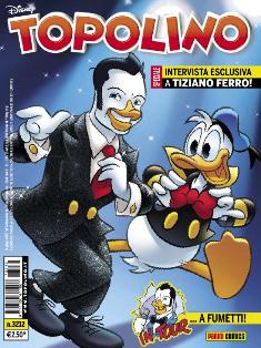 Topolino 3212 - 14 Giugno 2017 | ISSN 1120-611X | CBR 215 dpi | Settimanale | Fumetti | Universo Disney
Topolino apparve in Italia il 30 marzo 1930, quando sul n.13 del settimanale torinese Illustrazione del Popolo, diretto da Lorenzo Gigli, fu pubblicata la prima striscia disegnata da Ub Iwerks e intitolata Le avventure di Topolino nella giungla. Due anni dopo si ha il primo libro illustrato italiano con le sue immagini: Sua Altezza Reale il Principe Codarello e, poco più tardi, il 31 dicembre 1932, esce il primo numero di Topolino in formato giornale, edito da Nerbini.
Sulla falsariga del celebre Corriere dei Piccoli, anche Topolino si presentava ai lettori con periodicità settimanale e si apriva con una breve storia in cui le didascalie sono scritte in rima e realizzata da Giove Toppi, che divenne quindi il primo autore Disney italiano. Sul settimanale della Nerbini, comunque, trovano spazio soprattutto le strisce e le tavole realizzate da Floyd Gottfredson. In queste storie vengono anche introdotte delle didascalie in rima, scritte dal primo direttore della rivista, Paolo Lorenzini (detto Collodi Nipote in quanto nipote di Carlo Collodi), e viene anche assegnato il nome definitivo alla spalla di Topolino, ovvero quel Pippo un po' lunatico e un po' svampito che sui libri della Salani veniva ancora chiamato Medoro.
Nerbini non si era assicurato correttamente i diritti di pubblicazione: quando aveva varato la sua rivista, infatti, si era rivolto al Consorzio Cinematografico E.I.A., il distributore dei cortometraggi di Topolino, quando in realtà i diritti per le riviste erano stati dati in mano al giornalista Guglielmo Emanuel dallo stesso Disney. Per cui, per un paio di numeri, la testata passò da Topolino a Topo Lino, per poi riprendere la nota testata con il n.7. Il Topolino Giornale era formato da otto pagine e non conteneva solo storie a fumetti Disney ma anche storie non-Disney che anzi erano di solito la maggioranza delle storie presenti in un numero.
Il numero 137 del Topolino Giornale, dell'11 agosto 1935, segna il passaggio di consegne da Nerbini alla Mondadori. Il fascismo, tuttavia, causò dei problemi al giornale. Dal 1938, il Min.Cul.Pop. (Ministero della Cultura Popolare) impone alla stampa di non editare più i protagonisti del fumetto popolare americano. Il solo Topolino è risparmiato, e così il suo logo e il suo personaggio possono continuare ad esistere nelle edicole italiane, ma in piena seconda guerra mondiale, a partire dal n.476 del 27 gennaio 1942, anche il settimanale è costretto a cedere alle restrizioni. Lo sostituisce Tuffolino, un ragazzetto dalle medesime caratteristiche fisiche, disegnato dal grande illustratore Pierlorenzo De Vita. Con la fine del fascismo, le avventure di Topolino poterono di nuovo essere pubblicate.
Alla fine degli anni quaranta, però, i giornali a fumetti che pubblicavano storie a puntate di non più di due tavole ad episodio erano irrimediabilmente in crisi, e così lo stesso Topolino, le cui vendite erano di gran lunga calate rispetto al periodo d'oro. Mondadori, però, non poteva rinunciare alla rivista da edicola per non perdere i ricchi diritti delle pubblicazioni da libreria, così decise un doloroso ma necessario cambio di formato e periodicità. Nel 1949 nasce così il periodico a fumetti Topolino formato libretto, all'inizio con cadenza mensile, quindi quindicinale e, infine, settimanale, fino a giungere a oggi al suo sessantesimo anniversario e con oltre 3000 numeri usciti, ricchi di storie tra le più famose, con autori da Carl Barks a Romano Scarpa, da Floyd Gottfredson a Giovan Battista Carpi e così via.