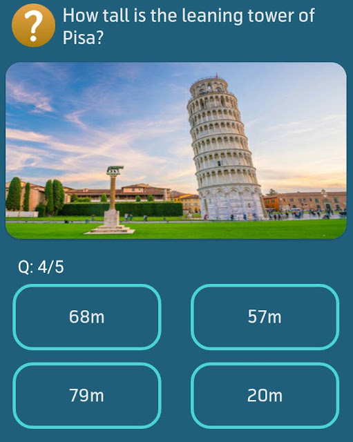 How tall is the leaning tower of Pisa?