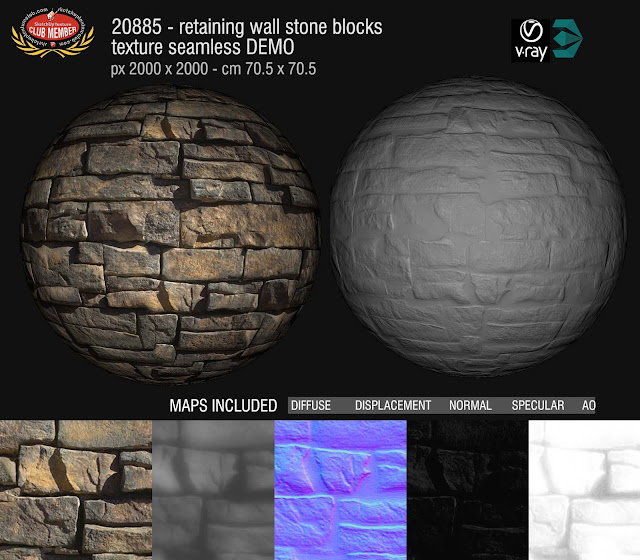 Retaining walls rock blocks texture seamless  New fantabulous Retaining Walls rock seamless textures in addition to maps