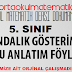 5. Sınıf Matematik Ondalık Kesirler Konu Anlatım Föyleri