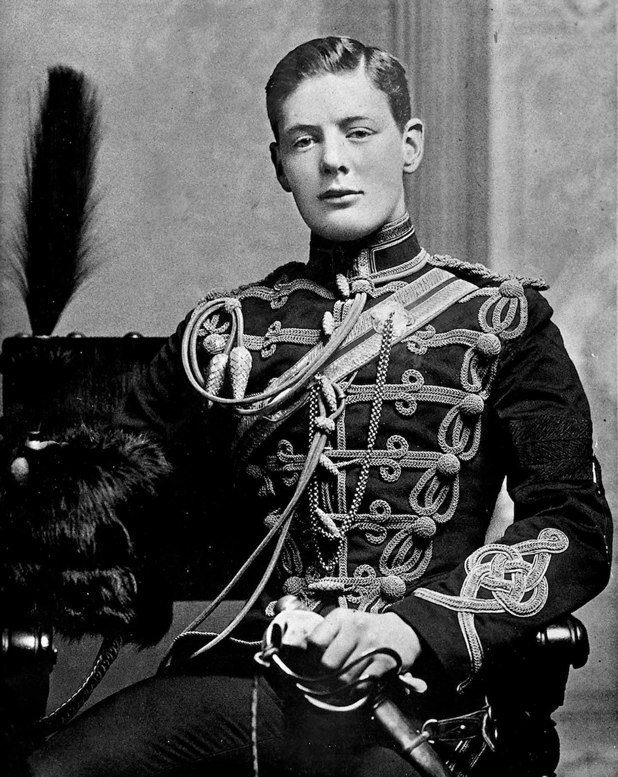 A rare shot of a 21 years old Winston Churchill, 1895.