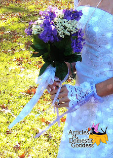 Love is in the air Wedding Gloves/Wristlets by Articles of a Domestic Goddess