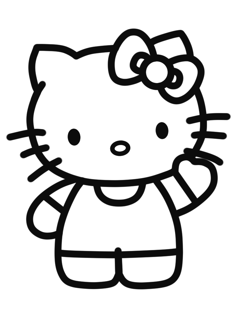 Download Sketsa Gambar Hello Kitty Simple Sketsabaru