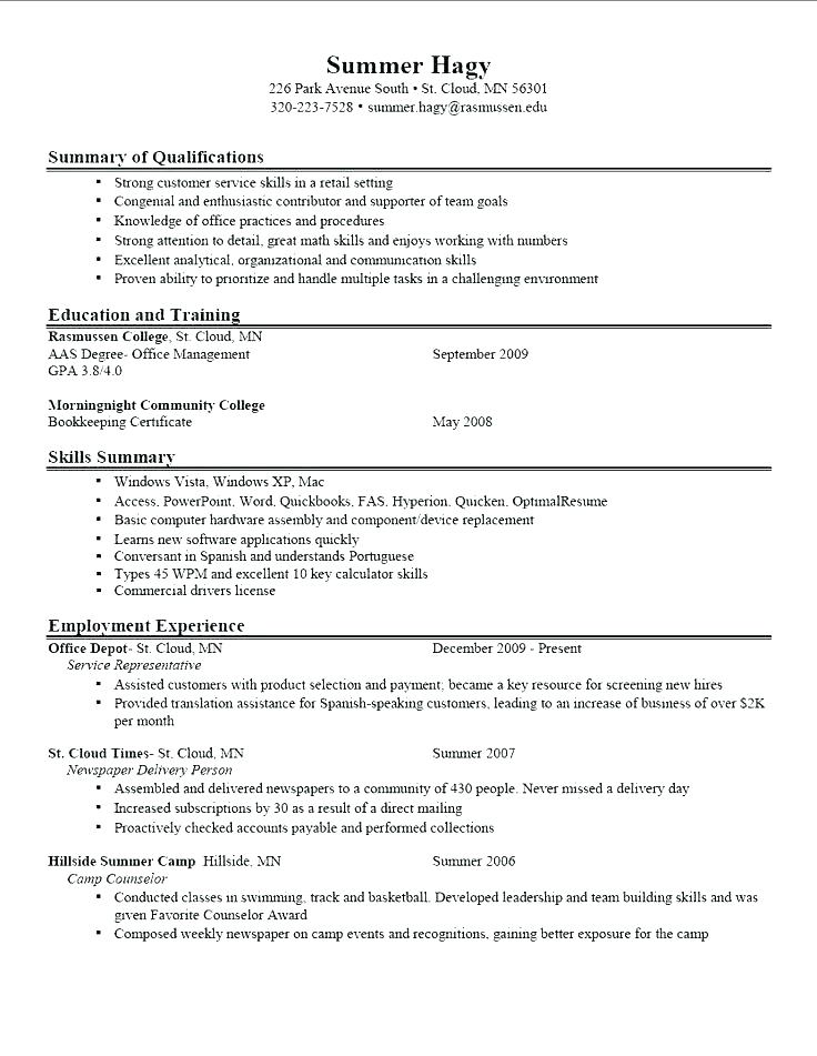 examples of great resume of resume templates great resume examples for jobs examples of college resume objective statements.