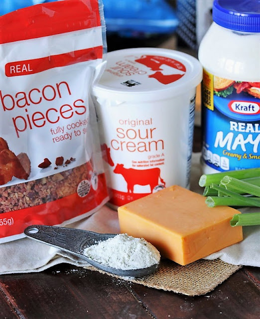 Bacon-Cheddar Ranch Dip Ingredients Image