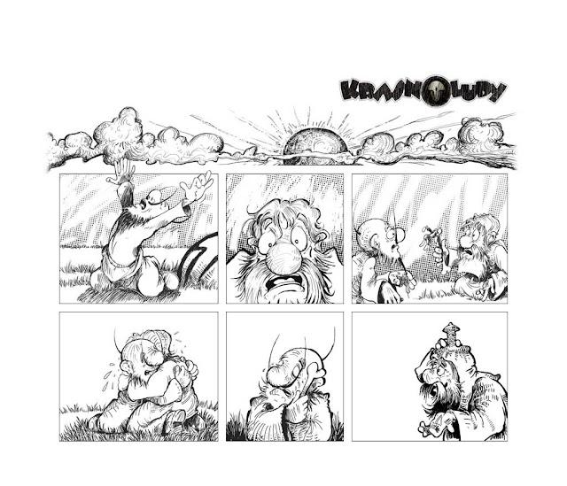 Krasnoludy dwarves nains Гномы smoki dragons dragons драконы komiks bandes dessinées comics piwo beer bière пиво Zbyszek Larwa stańczyk obława