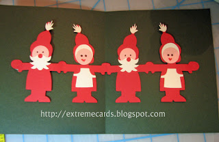 Santa paperdoll pop up card