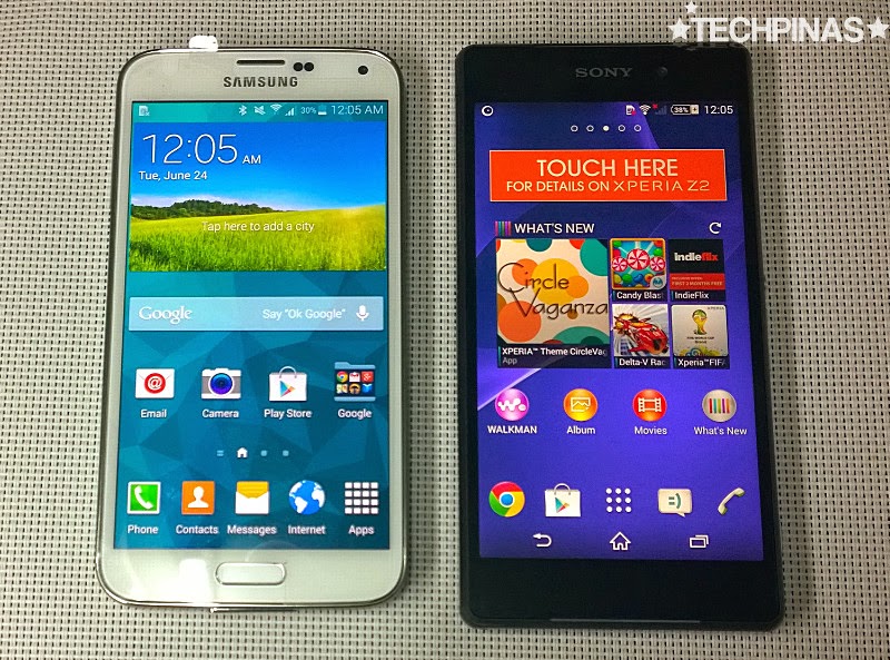Sony Xperia Z2 Samsung Galaxy S4    Sony Xperia Z2 Review Philippines 