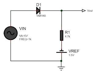 Series negative clipper with DC negative reference circuit diagram