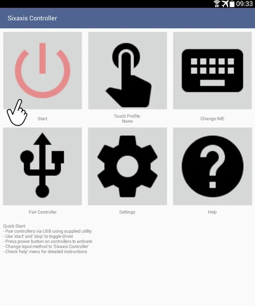 Start Sixaxis Controller