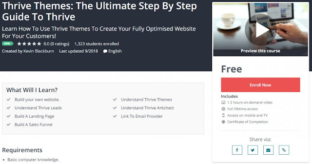 [100% Free] Thrive Themes: The Ultimate Step By Step Guide To Thrive