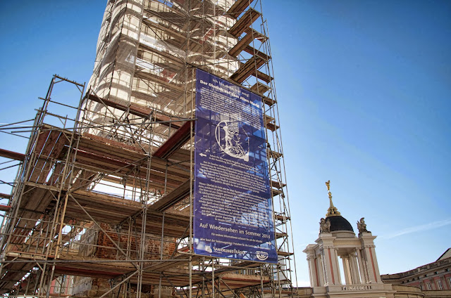 Baustelle Potsdam, Stadtmitte im Bau, Der Obelisk, Am Alten Markt, 14467 Potsdam, 11.01.2014