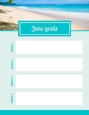 June goals checklist - free printable