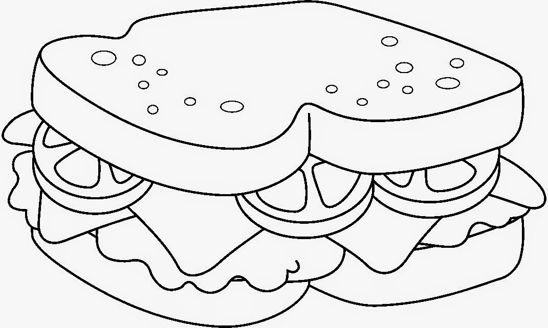 Dunia Sekolah: Gambar Hitam Putih (Drawing) - Makanan