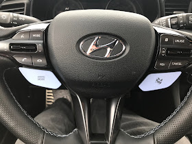 Steering wheel in 2020 Hyundai Veloster N