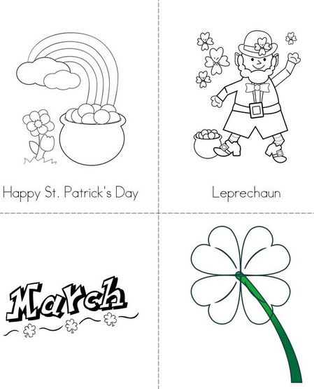 Happy St Patricks Day coloring page for kids leprachuan