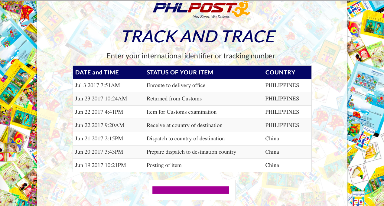 Track registered mails and packages from the Philippine