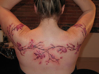 Tattooed Women - Beautiful Back Tattoo Design