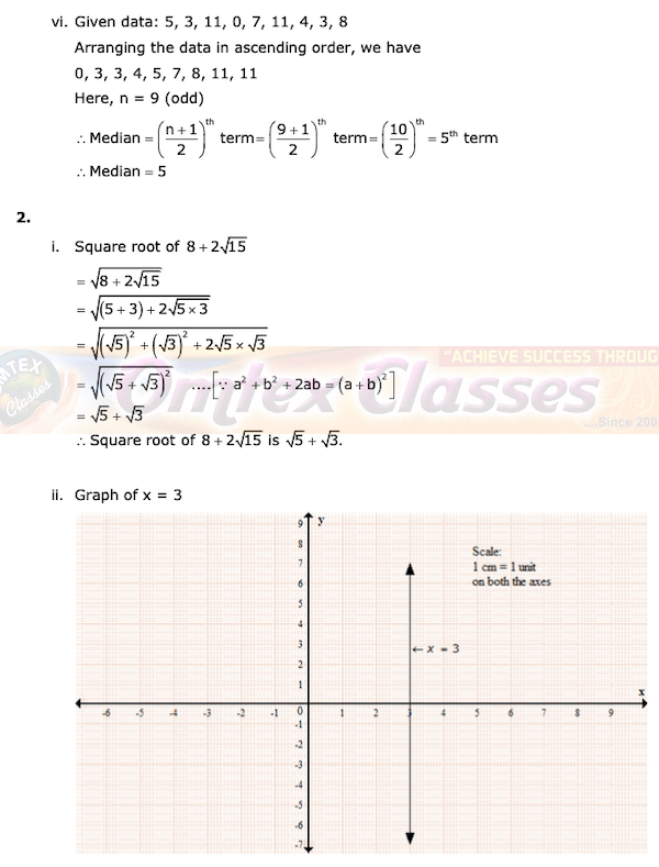 9th Standard Algebra Maharashtra Board Question Papers with Solution.