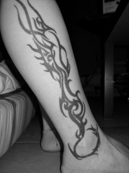 This is Tribal Tattoo Design for Legs these types of Tattoos are engraved