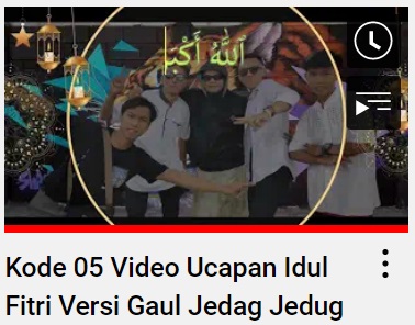 kode005 Video Ucapan Idul Fitri Versi Gaul Musik Jedag Jedug