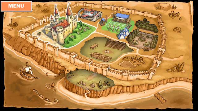 Screenshot of the map screen showing Hero-U in Summer Daze: Tilly's Tale