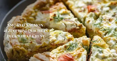 Smoked Salmon & Zucchini Quiche in Buckwheat Crust