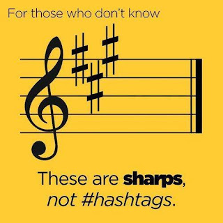 for those who don't know these are sharps, not #hashtags